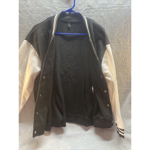 VARSITY Jacket M Black Alaska CUTE Criminal BEAR Arrested Logo Back Streetwear - Picture 4 of 7